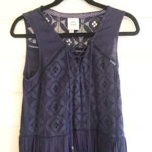 Navy Blue Sleeveless Blouse